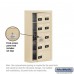 Salsbury Cell Phone Storage Locker - with Front Access Panel - 5 Door High Unit (5 Inch Deep Compartments) - 8 A Doors (7 usable) and 1 B Door - Sandstone - Surface Mounted - Resettable Combination Locks